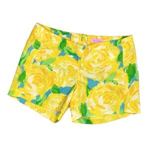 Lilly Pulitzer Deenie Shorts in Sunglow Yellow Roses